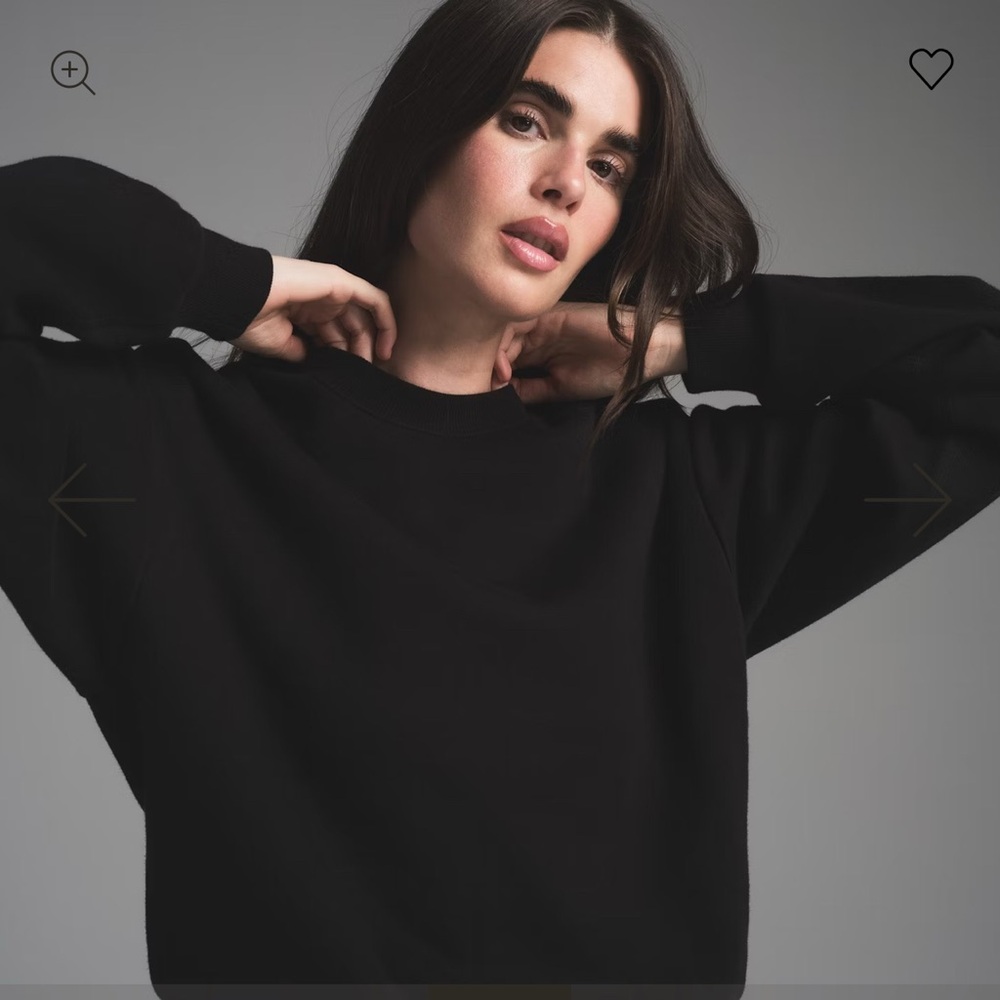 SKIMS Onyx Cotton Fleece Sweatshirt